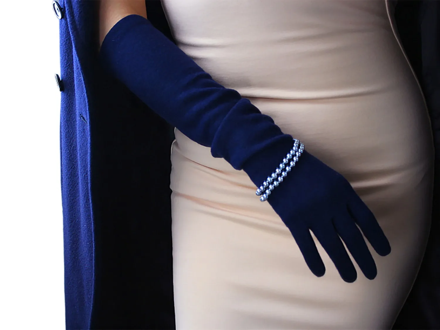 Женские зимние перчатки DooWay из шерсти и кашемира с длинными рукавами теплыми