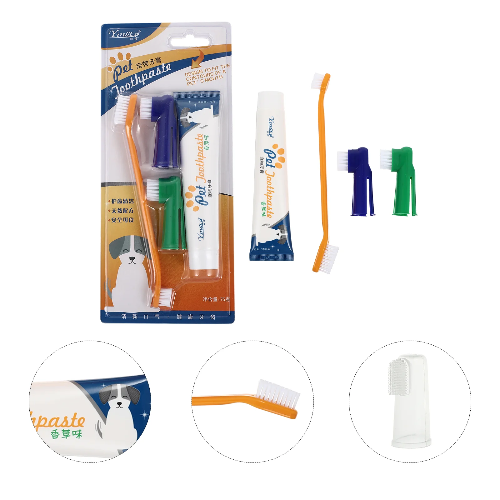 

1 Set Dog Toothpaste Bad Breath Remover Pet Teeth Protector (Vanilla Flavor)