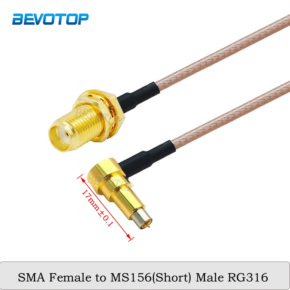 RG-316 короткий MS156 Штекер с прямым углом до SMA штекер FemaleConnector RG316 Тестовый