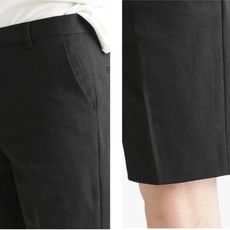 Модные облегающие мужские костюмные шорты новые деловые повседневные 2024 модные