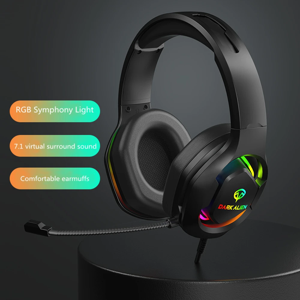 

7.1 Stereo RGB Professional Gaming Noise Cancelling Headphone Head-mounted Game Headset With Mic Earphone For Computer PC Laptop