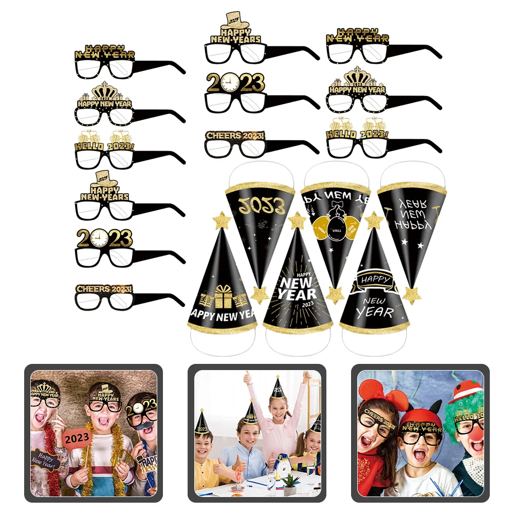 

Year Glasses Party New Eyeglasses Paper Fancy Frame Eveprops Photo Birthday Number Graduation Supplies Costume Sunglasses