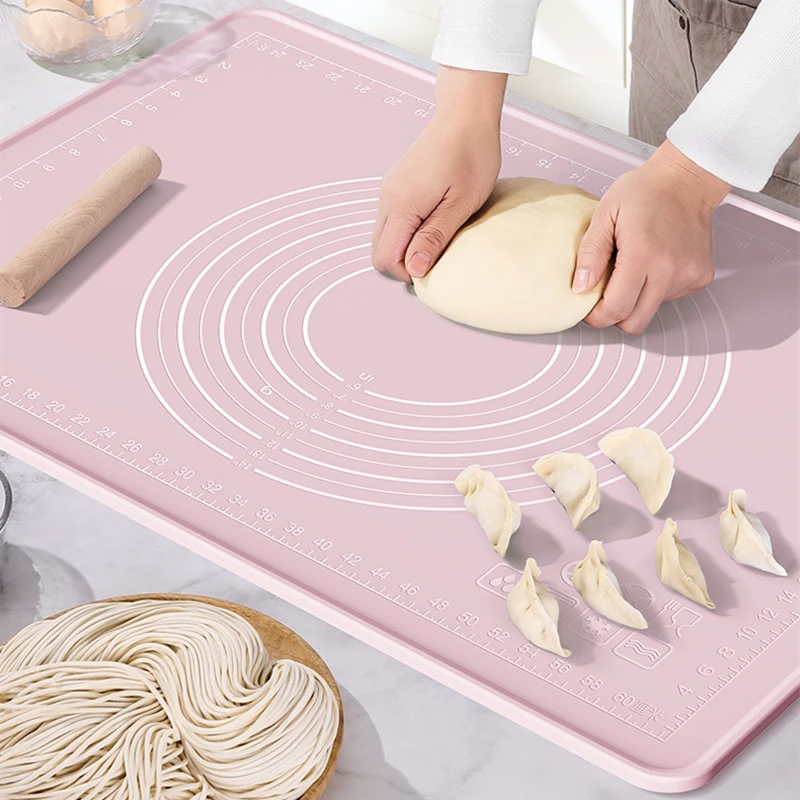 

Large Thickened Silicone Mat Baking Dough Rolling Pad Non-stick Dumpling Pastry Cake Tray Heat-resistant Kitchen Utensils