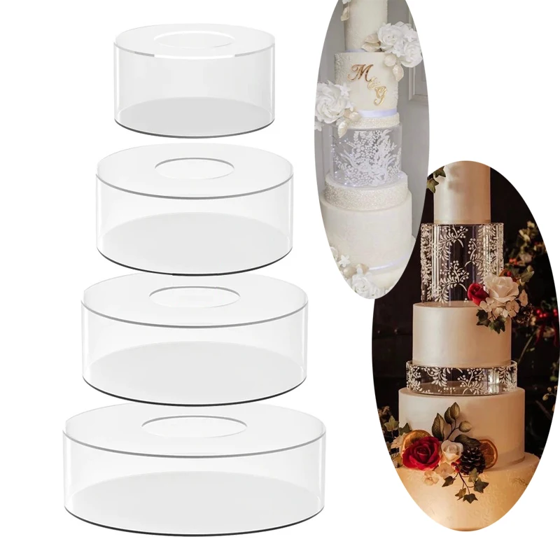 

Flower Stand Cake Clear Blank Decoration For Box Sticker Light Holders Dessert Of Acrylic Sandwiching Fillable Board Cake Layers