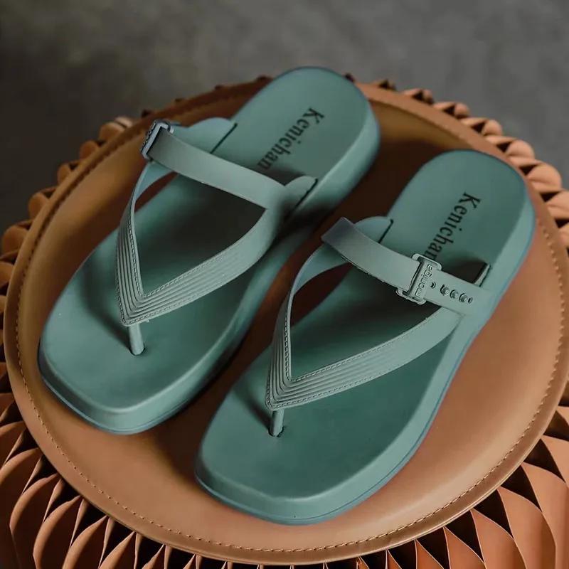 2023 Summer Solid Color Flat Women Sandals Fashion Open Toe Outdoor Slippers Casual Flip-flops Beach Women's Shoes Ladies Sandal