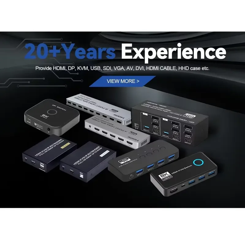 Фото FJGEAR 60M KVM-удлинитель 1080P для передачи аудио- и видеосигнала по кабелю Ethernet CAT5e/CAT6 RJ45, приемопередатчик, конвертер для расширения сигнала №5