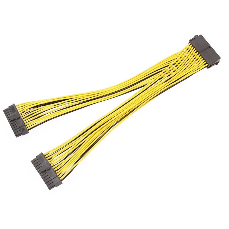 

2 шт. 24Pin ATX PSU Y Кабель-адаптер 24 pin кабель питания сплиттера для двойной блок питания ATX материнская плата
