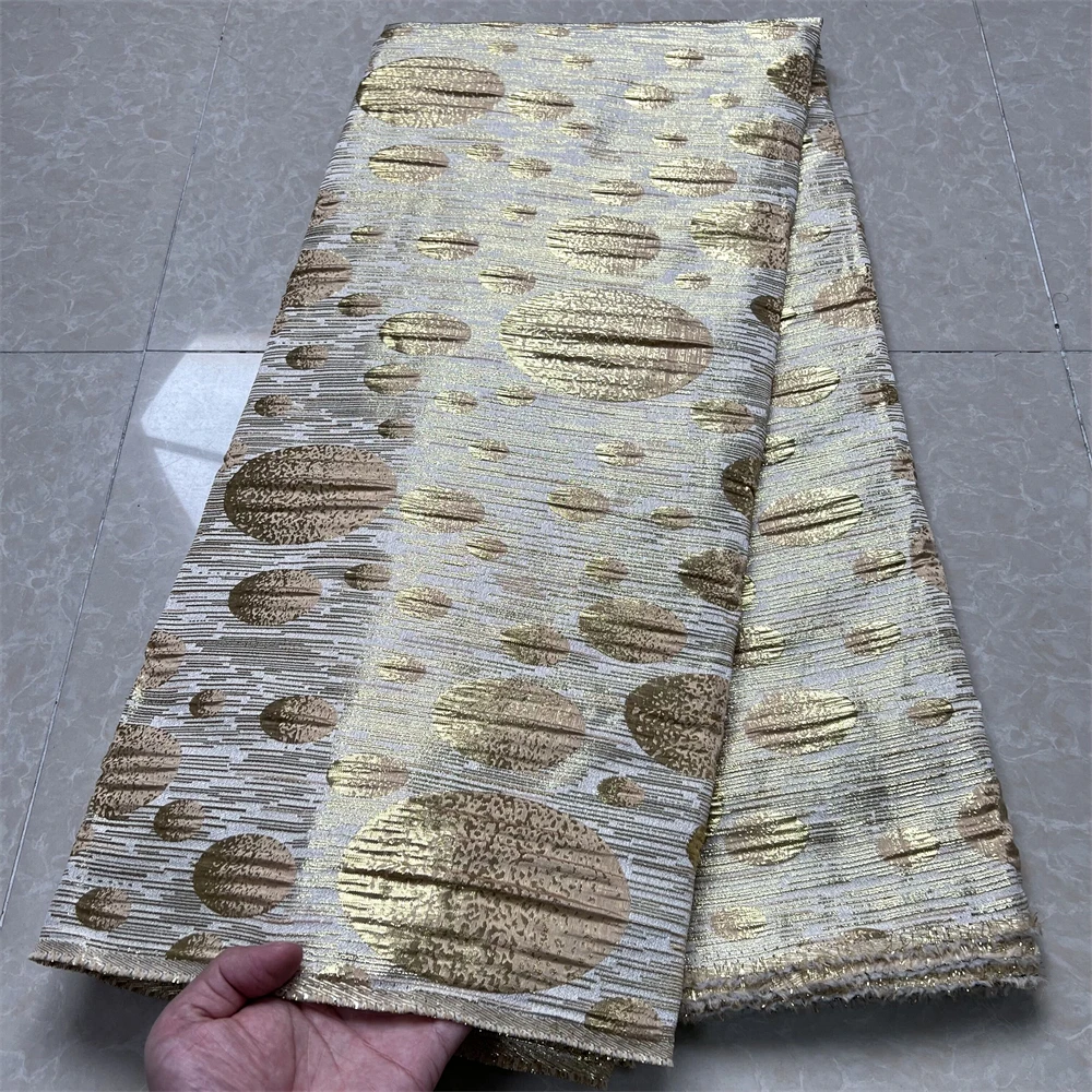 

2023 High Quality African Lace Fabrics Green Fashion Jacquard Plaid 5yards Tulle Embroidery Party Dress Fabric For Sewing Cloth
