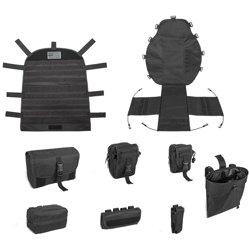 Universal Seat Cover Seat Back Organizer Storage Bag Multi-Pocket For Wrangler JK JL TJ YJ Gladiator JT Cherokee F150