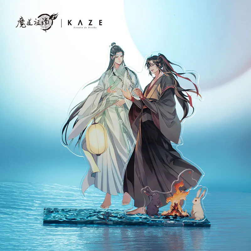 

MDZS Grandmaster of Demonic Cultivation Fireworks Series Wuxian Wangji Acrylic Quicksand Brick Stand Model Colored Paper Badge