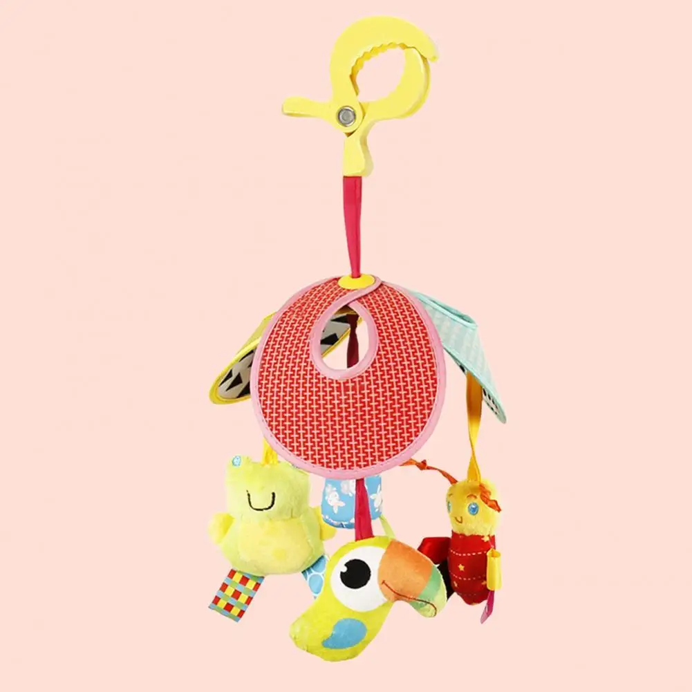 

Hanging Toy Lint Free Colorful Visual Effect Stuffed Cute Hanging Toy Rattle Toy for Home