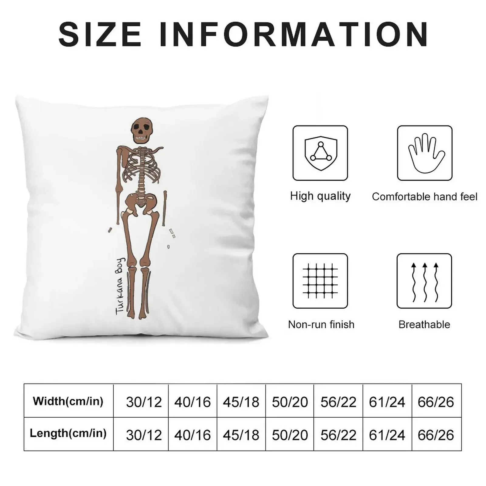 Turkana Boy Skeleton (с этикеткой) Декоративная подушка рождественские принадлежности