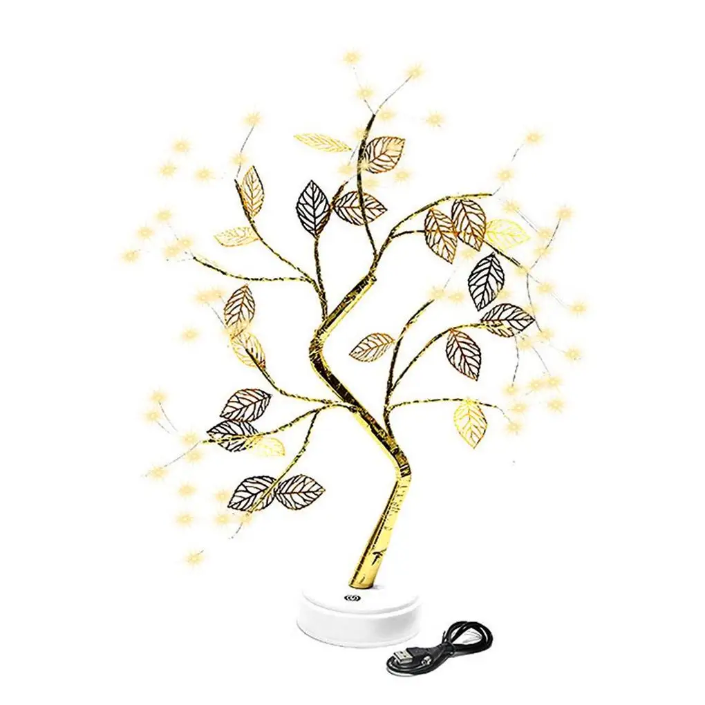 

Table Lamp Bonsai Tree Durable Night Light Copper Wire Lighting Accessory
