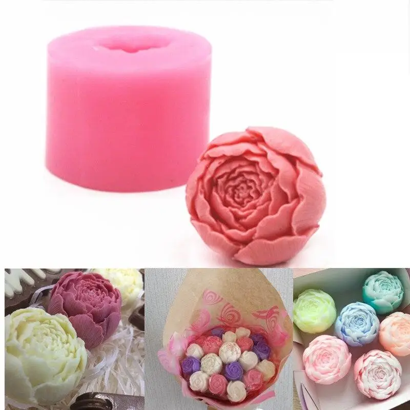 

Rose DIY Soap Scented Candle Mold Cake Decoration Handmade Pottery Dessert Chocolate Mold Baking Accessories Silicone Molds