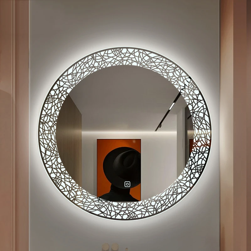 

Fogless Hanging Bathroom Mirror Light Makeup Electric Luminated Smart Bathroom Mirror Vanity Design Espelho Banheiro Room Decor