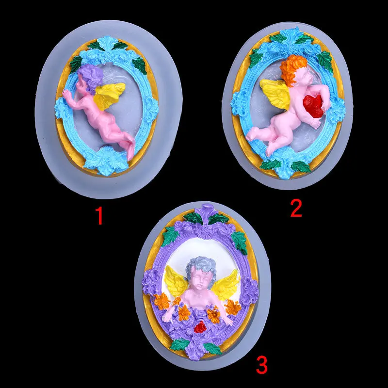 

Cartoon Angel Baby Silicone Mold DIY Chocolate Mousse Decorative Polymer Clay Pottery Moldes De Silicona Para Resina Epoxi Mould