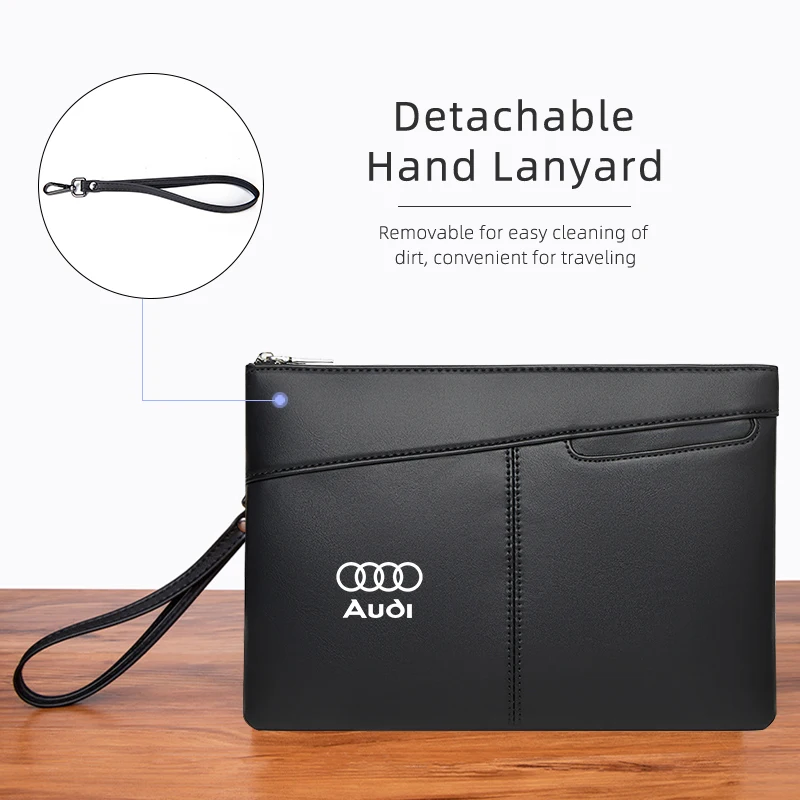 Business Fashion Men's Clutch Bag Wallet Handbag For Audi Quattro TT A3 A4 A6 A5 Q5 A1 Q7 Q3 A8 Q2 A7 Q8 RS5 RS6 RS7 S7 S8