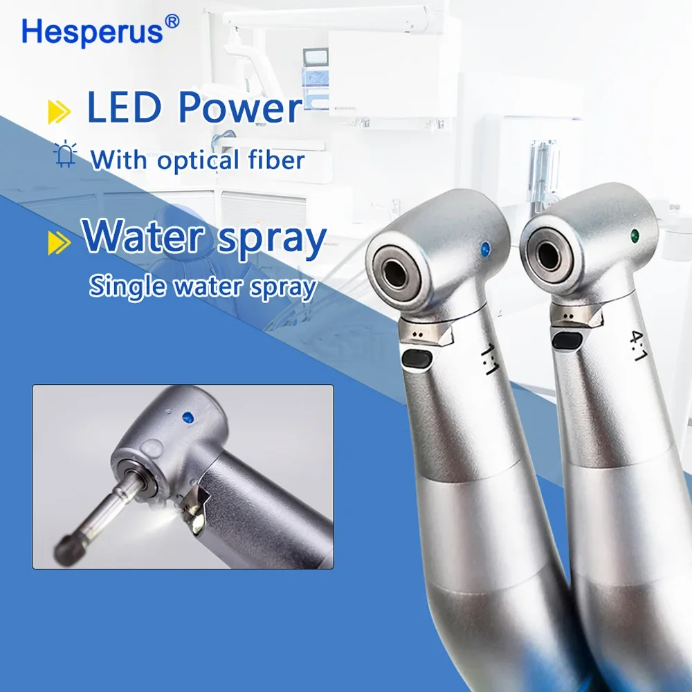 E20L Den tal Низкоскоростной наконечник Contra Angle k v 1:1 4:1 С / Без оптоволокна Синие кольца