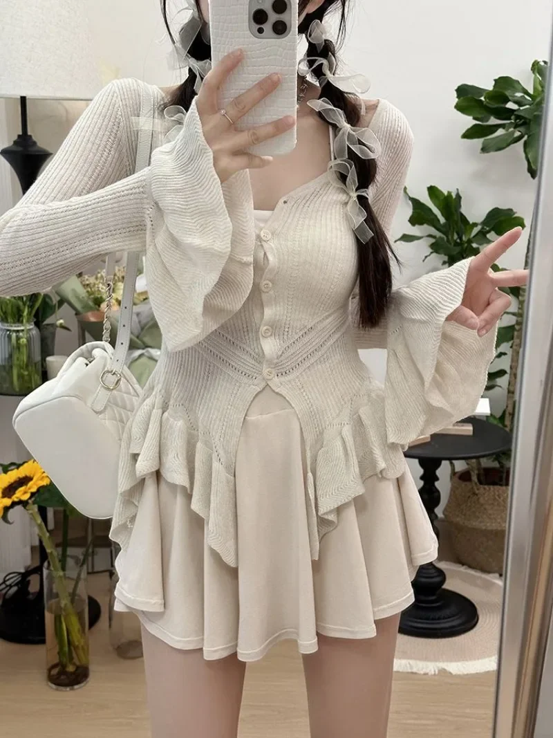 Корейский модный нежный стиль Пряная девушка чистый Desire Стиль Топ для женщин