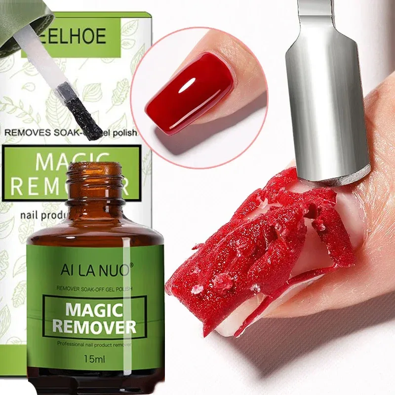 

3-5 Mins Magic Fast Remover Gel Nail Polish Nail Art Removal UV Gel Delete Semi Permanent Varnish Manicure Cleaner Tools 15ml