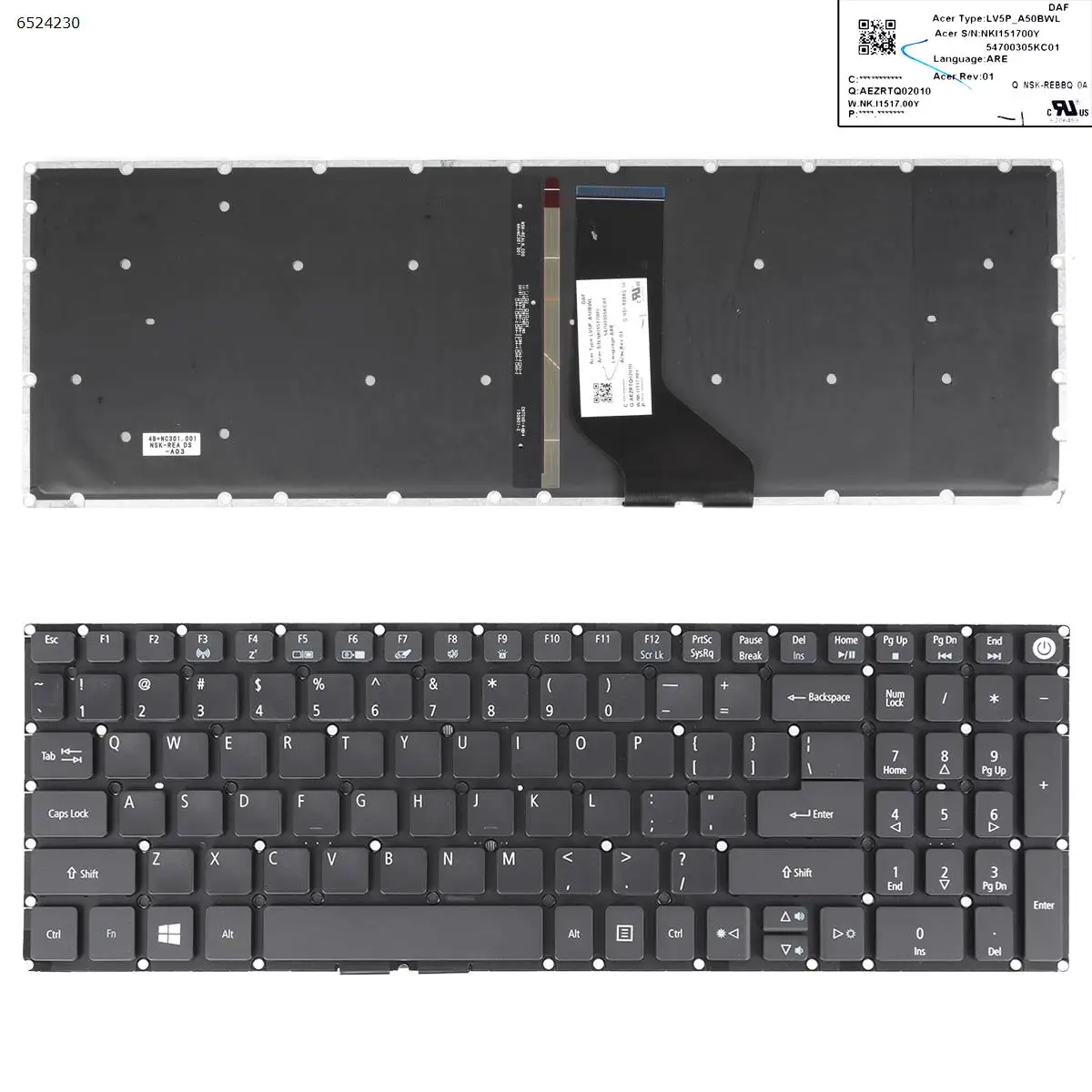 

US клавиатура для ноутбука Acer Aspire E5-772G F5-573 F5-573G F5-573T V5-591G