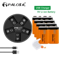 palo 9 volt li ion rechargeable battery 6f22 9v 500mah lithium battery for metal detector rc helicopter model microphone toy