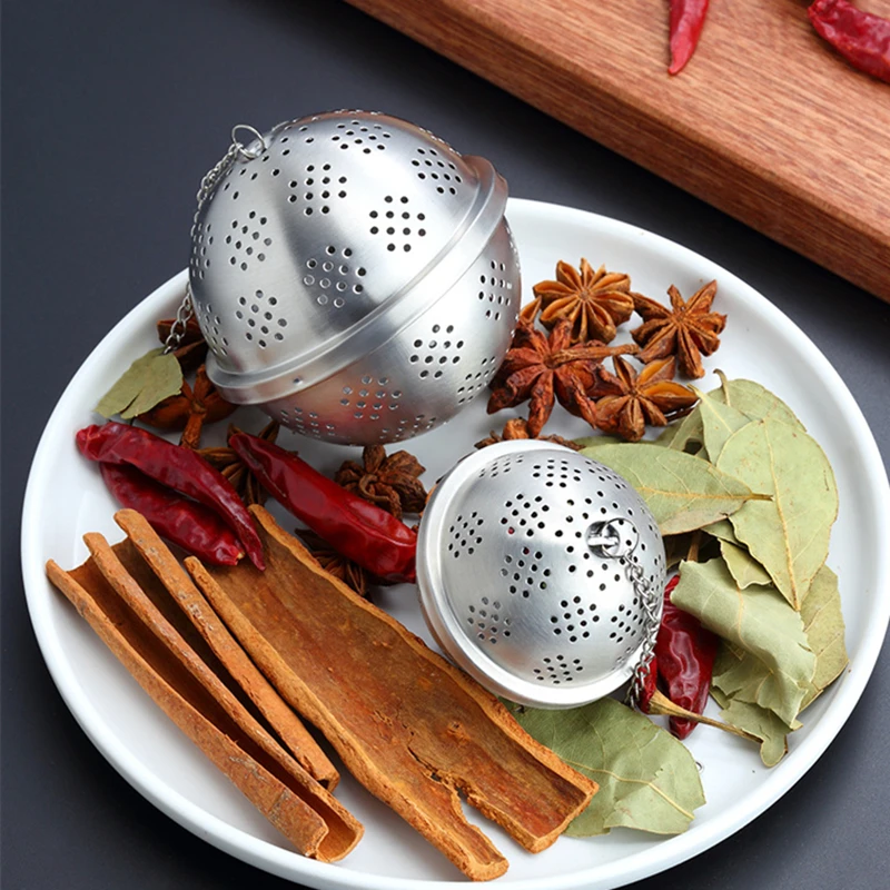 Stainless Steel Tea Leaf Infuser Strainer Spice Mesh Sieve for Brewing Teapot Tea Filter Seasoning Ball Kitchen Accessories images - 6