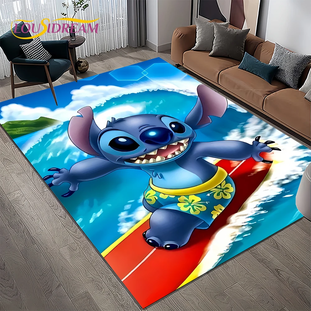 3D новый ковер Kawaii Stitch с рисунком Диснея для дома гостиной спальни дивана коврик