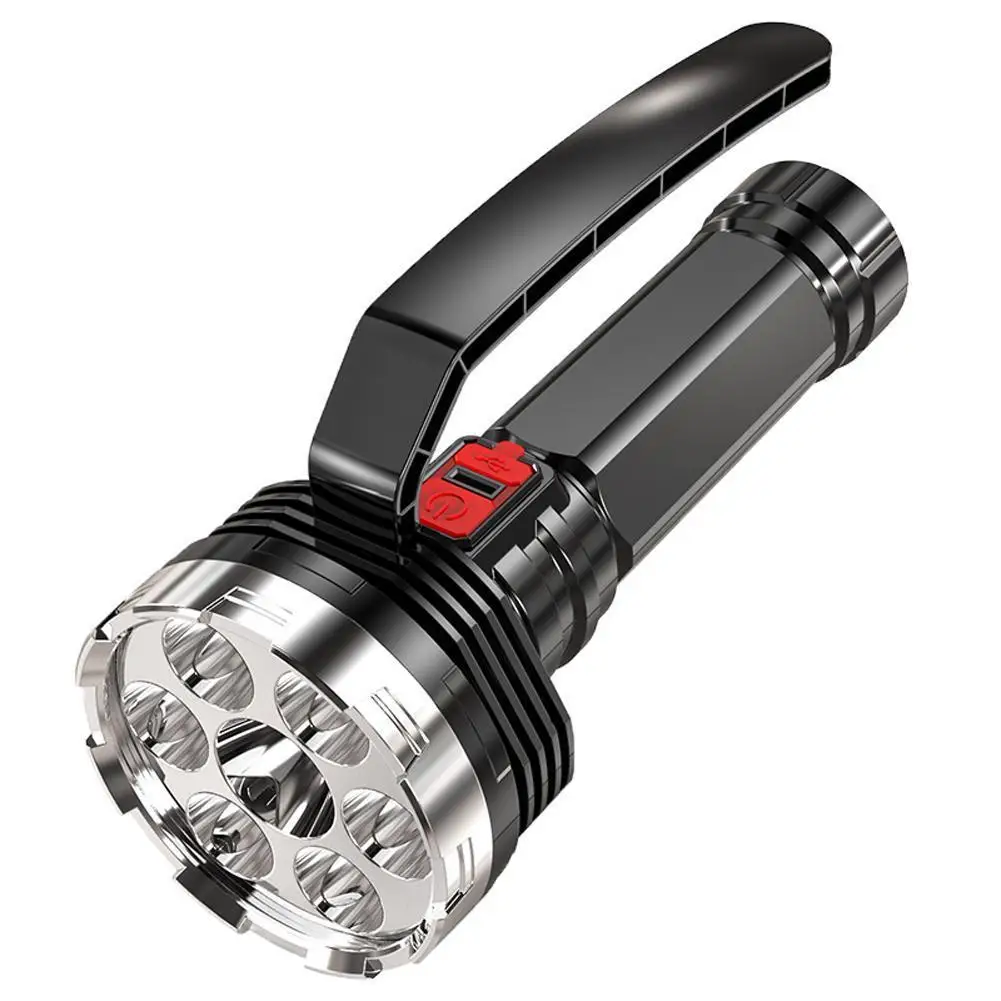 

7LED COB Side Light Powerful Flashlight Power Bank Torch Rechargeable Lamp High Power Led Flashlights Lantern Torches Portable