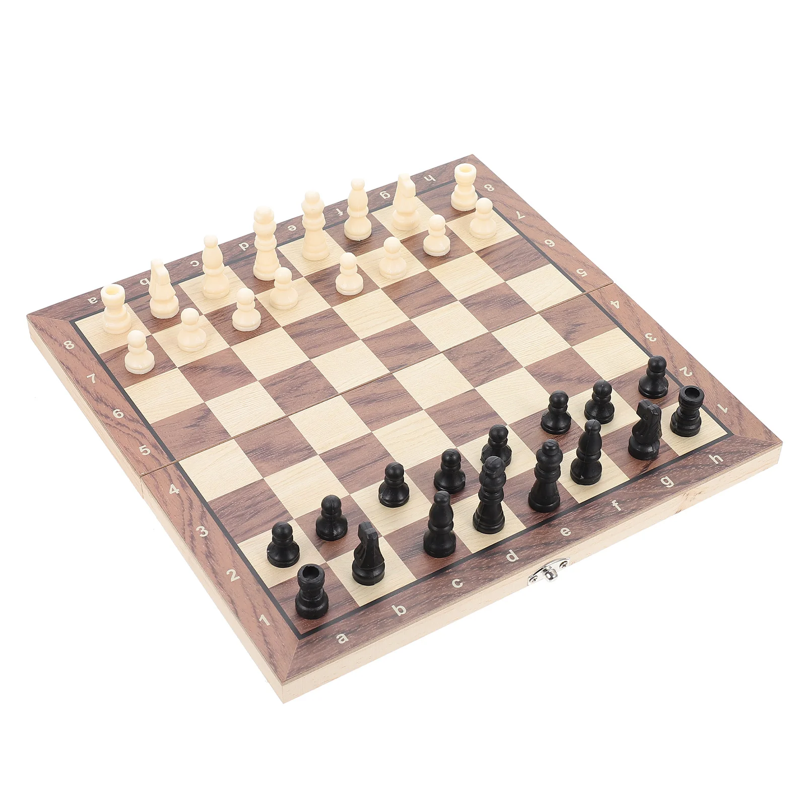 

Chess Board Game Set Checkers Wooden Travel Folding Setskids Magnetic Beginner Toy International Wood Portable Backgammon
