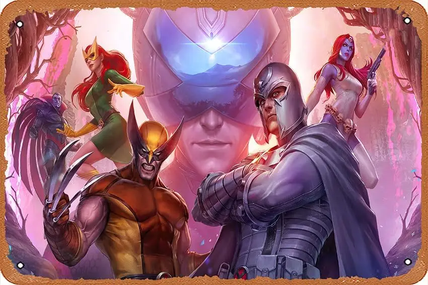 Винтажный металлический жестяной ретро-знак знак X-Men house of X Постер профессора Jean