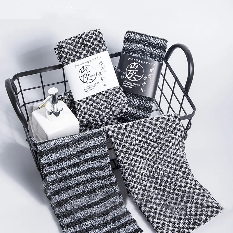 Отшелушивающая Мочалка для спины скребок душа мужчин серебристо-ионное