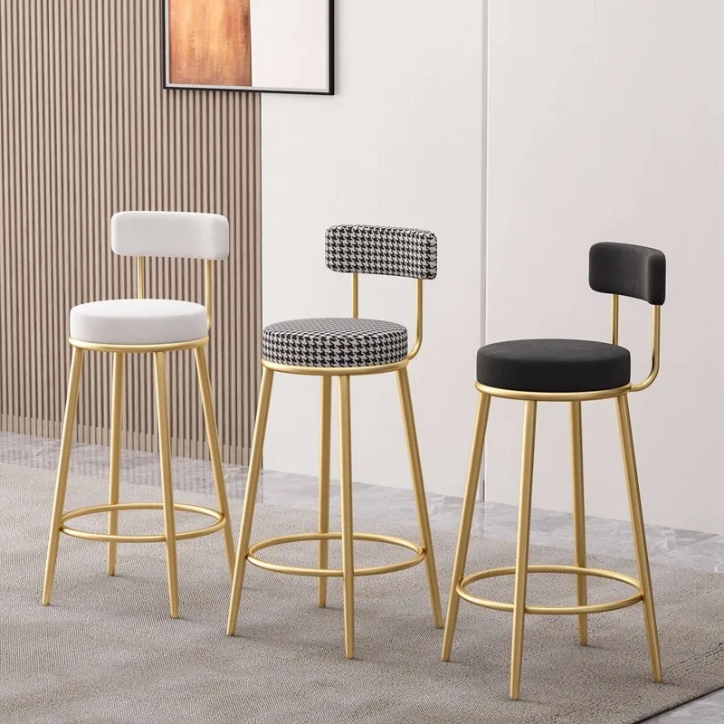 

Make Up Stools Luxury Metal High Modern Designer Nordic Lounge Dinning Bar Chair Accent Outdoor Tabourets De Bars Furniture FYYH