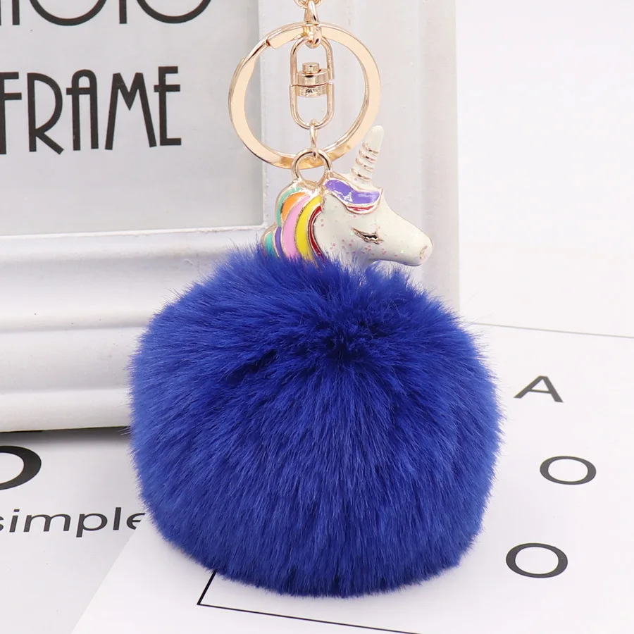 New Mini Kawaii Plush Cute Fur Ball keychain Soft Toys Fashion Kids Dolls pompom fluffy Charm Baby For Girls Women gift | Игрушки и