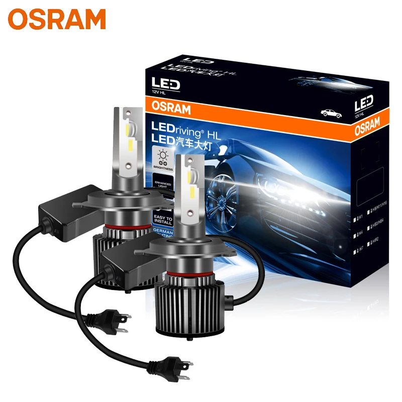 

OSRAM New LED H4 9003 HB2 LEDriving YLZ Car Headlight P43t 6000K Bright White LED Original Auto Lamps High Low Beam D6204CW, 2X
