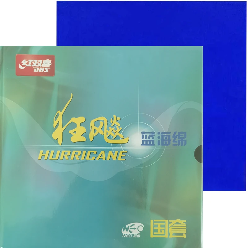 DHS Hurricane 3 NEO NATIONAL Blue Sponge Table Tennis Rubber Pips-In Ping PongWith Sponge Tenis De Mesa