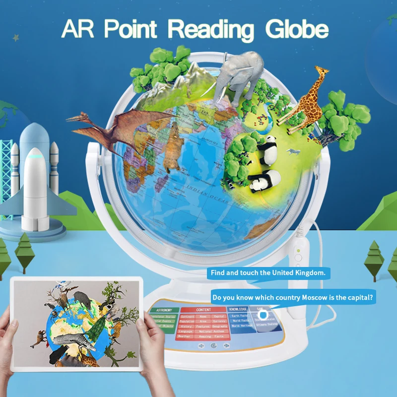 

AR Point Smart Reading Globe For Student Educational Map