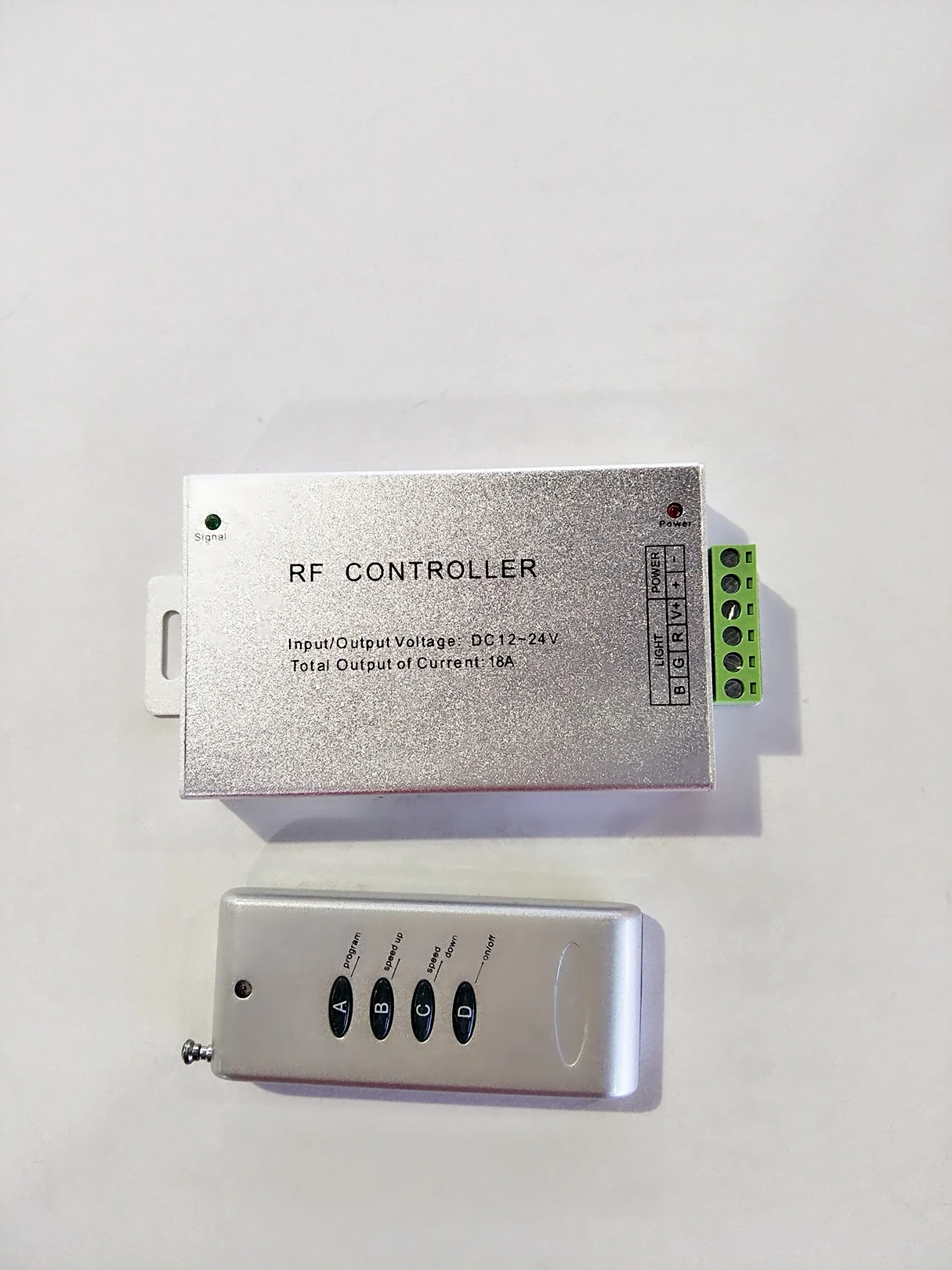 DC12-24v ALumimum rgb led controller box+4-key rf remote control max.load 216/432w strip module lamp 5pcs/lot promotion | Освещение