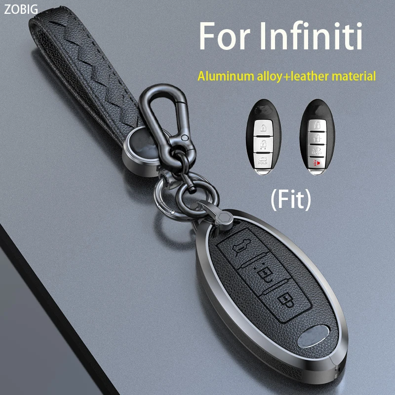 Автомобильный брелок для ключей ZOBIG из цинкового сплава, чехол для Infiniti EX35 FX50 G35 G37 M45 QX56 FX50 M35 M56 QX60 QX70 QX80, оригинальный дистанционный ключ