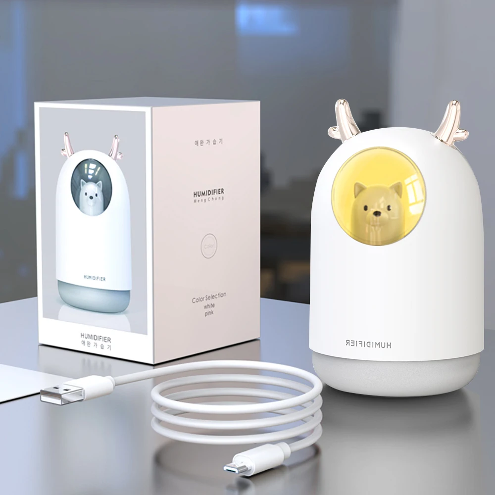

LED Night Mood Light Aroma Essential Oil Diffuser 300ML Cute Bear USB Air Purifier Mist Maker Air Fresher Car Humidifier