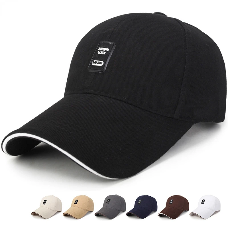 

Men Cotton Embroidery Baseball Cap Outdoor Adjustable Sport Solid Sun Hats for Men Dad Snapback Cap Casual Sports Caps for Golf
