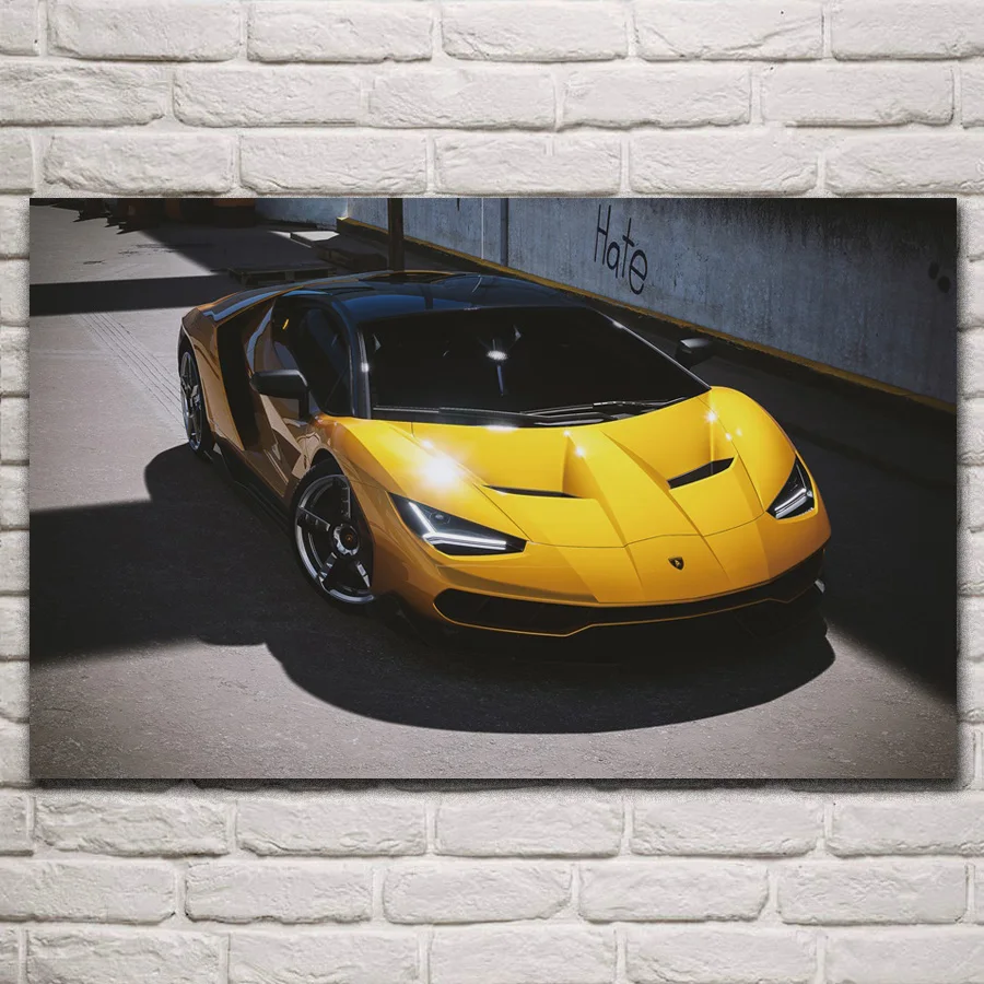 

Beautiful supercars modern machine artwork hypercars cars living room home art decoration fabric posters on wall picture KR400