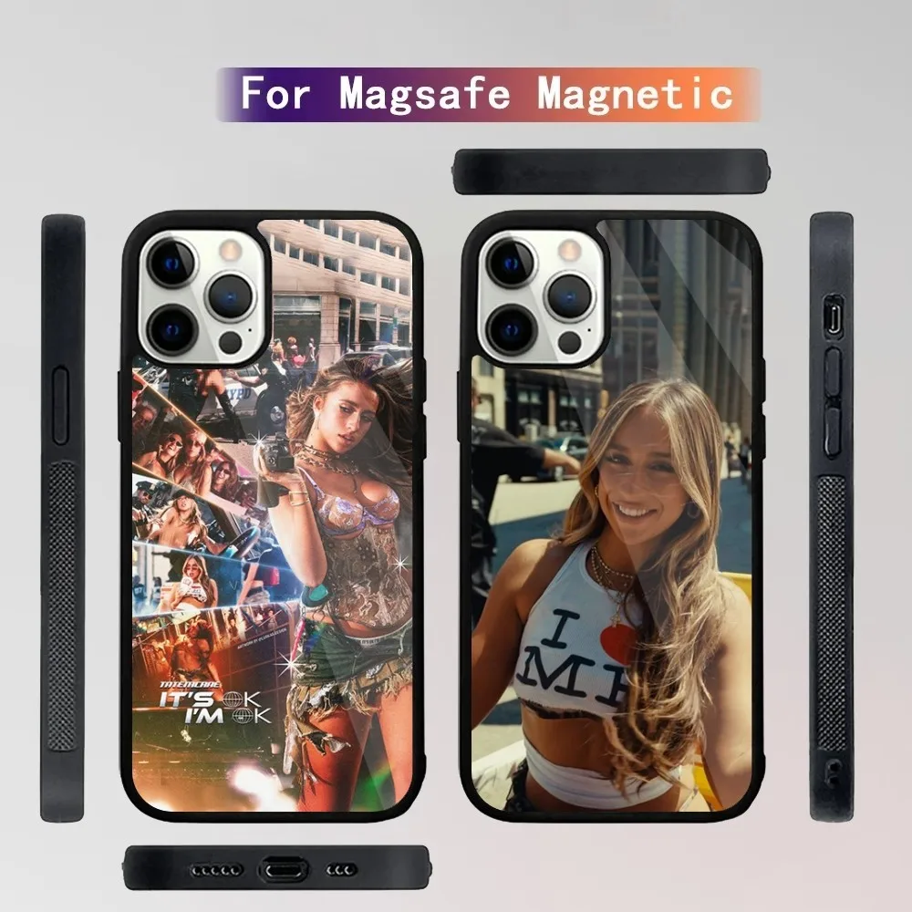 T-Tate Mcrae its ok Phone Case For iPhone 16 15 14 13 12 11 Plus Pro Max Mini Magsafe Magnetic Wireless Charging