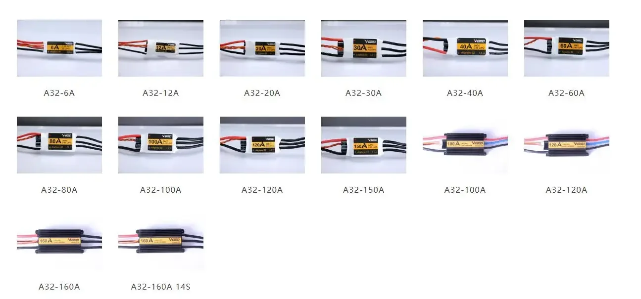 V-Good Vgood RC 32-битный регулятор скорости самолета A32 ESC A32-6A/12A/20A/30A/40A/60A/80A/100A/120A/150A для