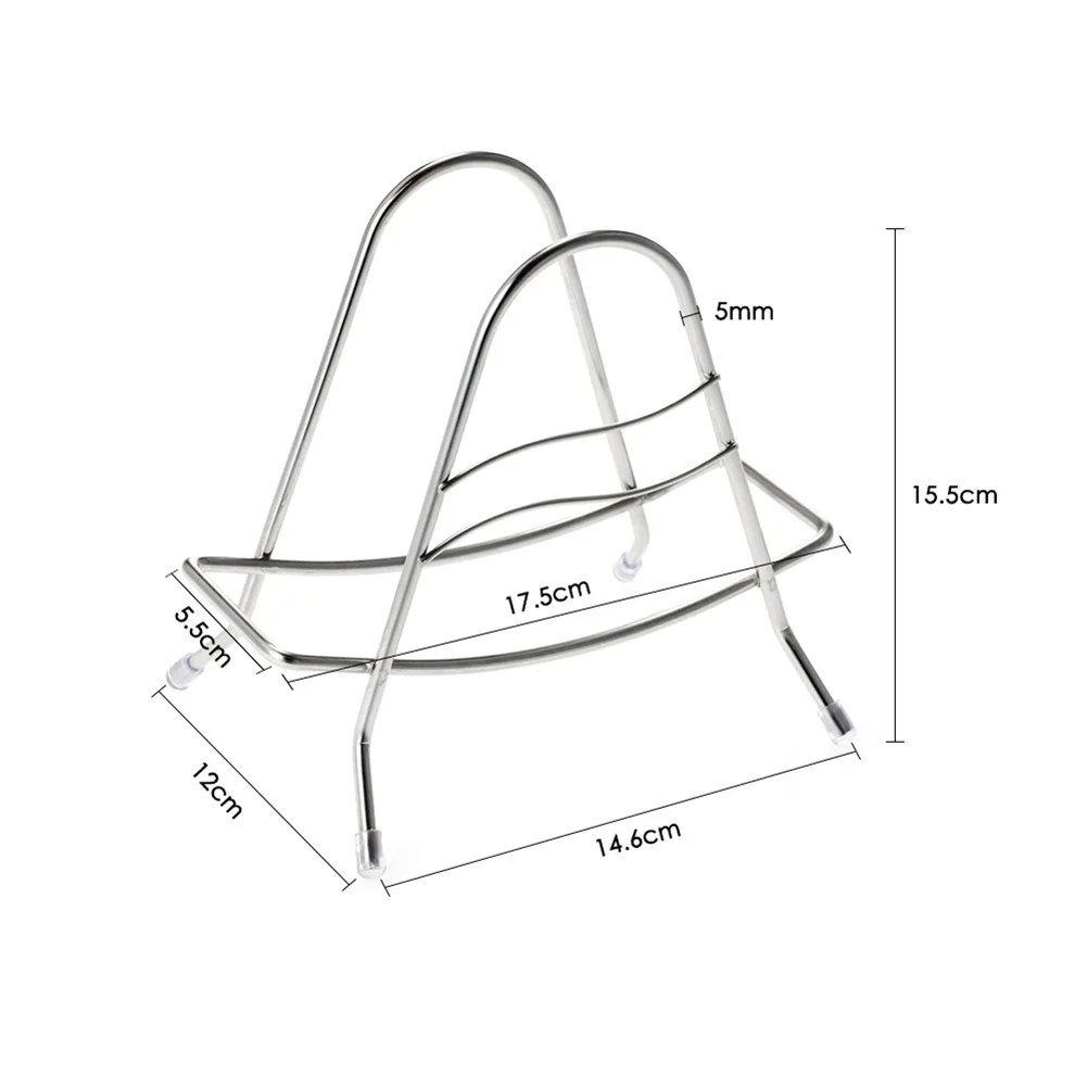 

Cutting Board Holder Pot Cover Cutter Rack Stainless Steel Chopping Board Stand Rack Drain Kitchen Gadgets 14.5*15*6 Cm