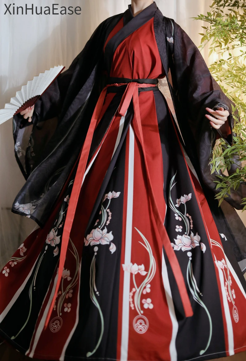 

XinHuaEase Hanfu Sets Jin Chinese Ancient For Men And Women Cosplay Outfit Adults Halloween Costumes for Couples Oriental Dance