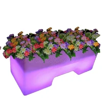 2020 new product cheap outdoor waterproof led plastic music mini flowerpot for hotel garden decoration