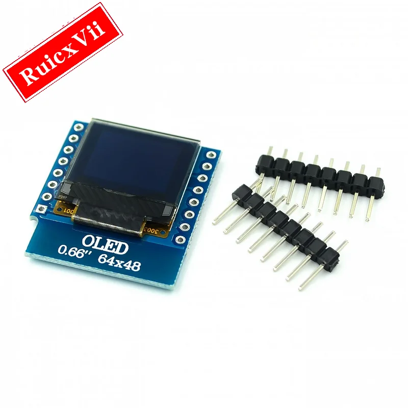 

0.66 inch OLED Display Module for WEMOS D1 MINI ESP32 Module Arduino AVR STM32 64x48 0.66" LCD Screen IIC I2C OLED