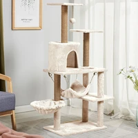 multi layer cat tree tower with cozy perches stable cat climbing frame cat scratch board toys fully cover plush cloth cat house