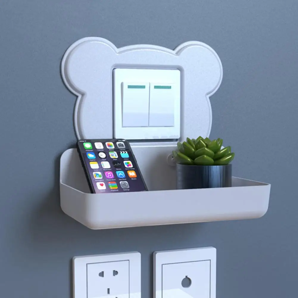 

Прочная несущая стойка, универсальный настенный стеллаж для хранения, органайзер для розетки питания, держатель для салфеток в ванной, для телефона, для спальни